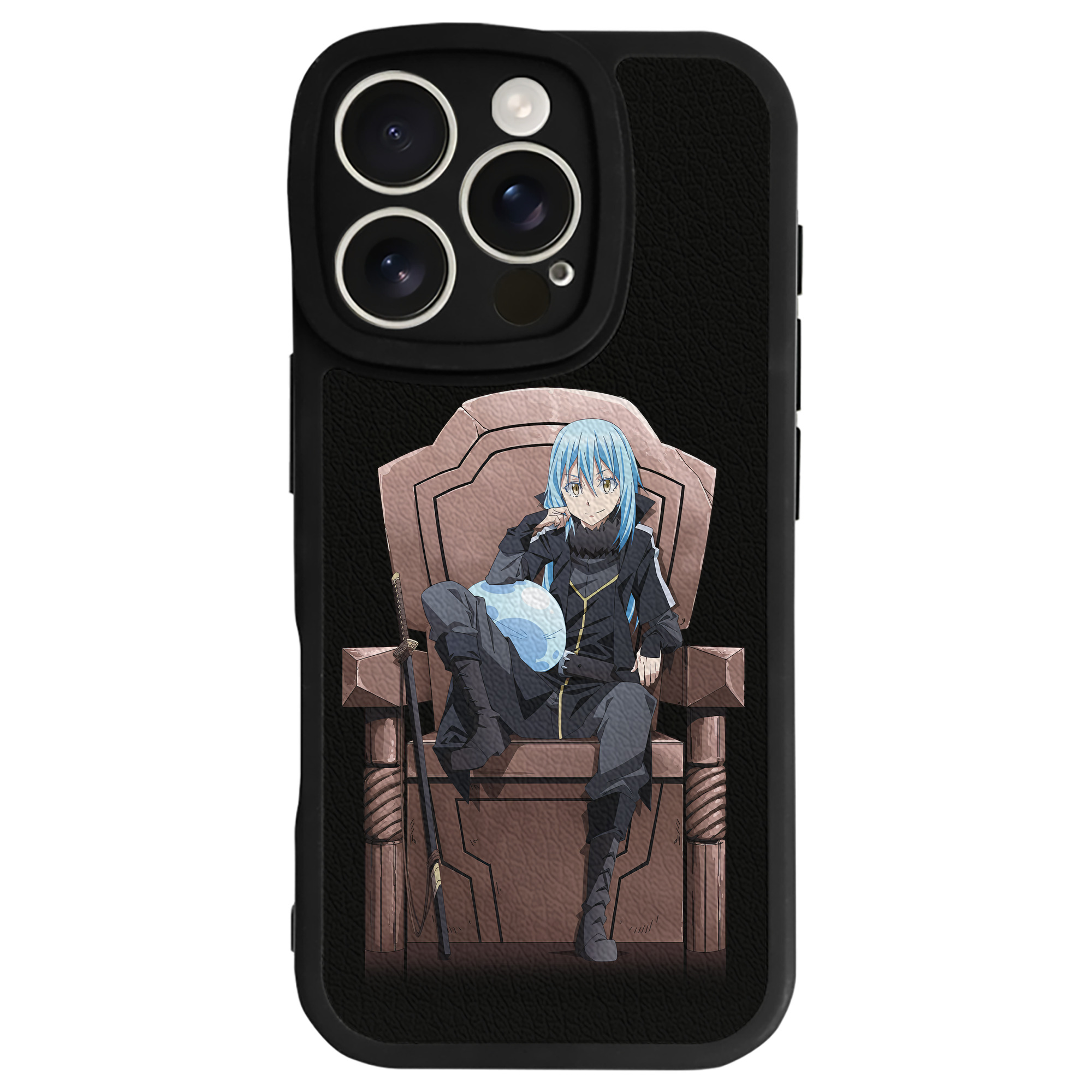 （画像用） 転スラ Regarding Reincarnated to Slime 【iPhone 16シリーズ対応】シリコンスマホケース（レザー調） 材質：シリコン
